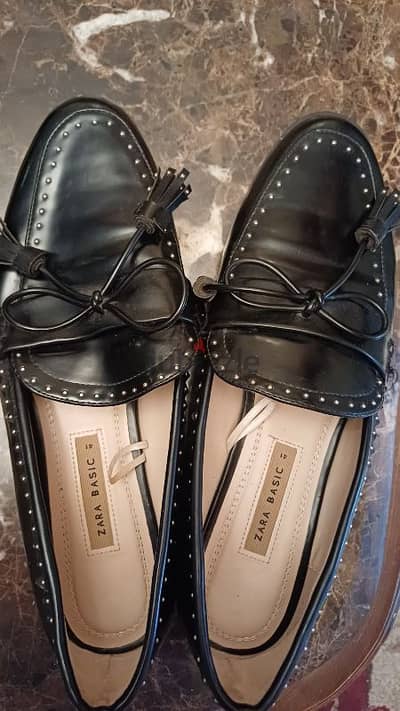 zara black shoes size 41