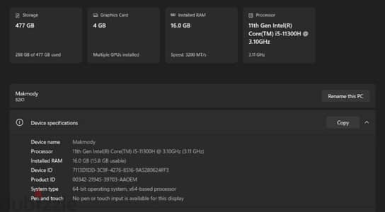 لابتوب Lenovo ideapad gaming 3