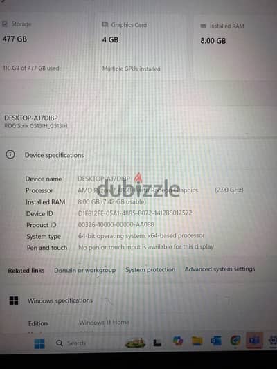 For Sale: ASUS ROG Strix G15 (G513IH) – Gaming Laptop + Accessories