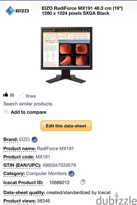 شاشة EIZO RadiForce MX191 2