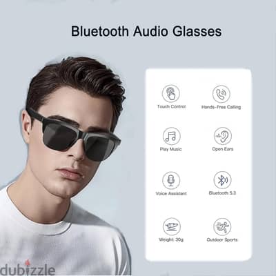 نظارة شمسية ذكية لاسلكية بلوتوث للمكالمات والموسيقى ،،glasses wireless