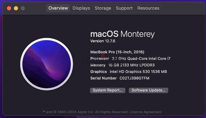 MacBook Pro 15-inch 2016 9