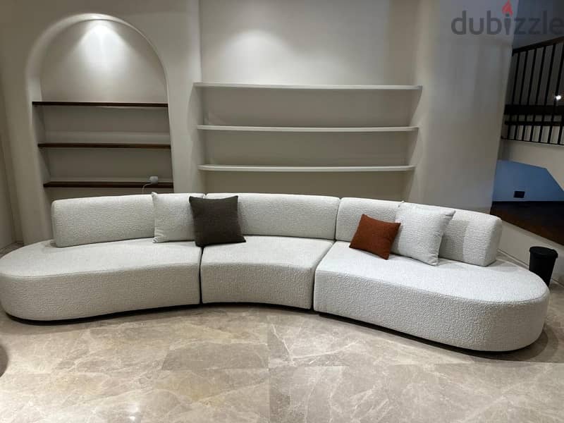 2 sofas set with mechanism bonbon style from saloni 1