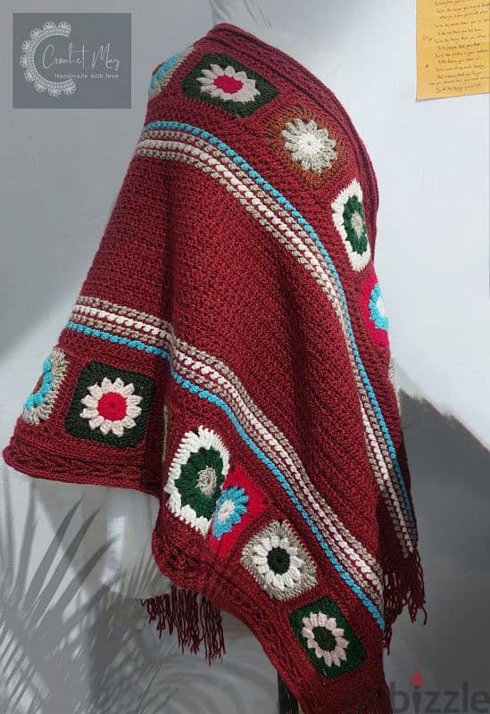 Crochet shawl handmade 1