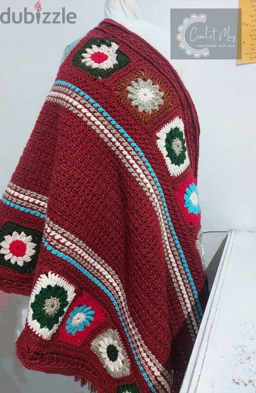 Crochet shawl handmade 3