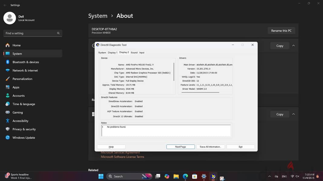 Dell precision m4800 Ram 16 3
