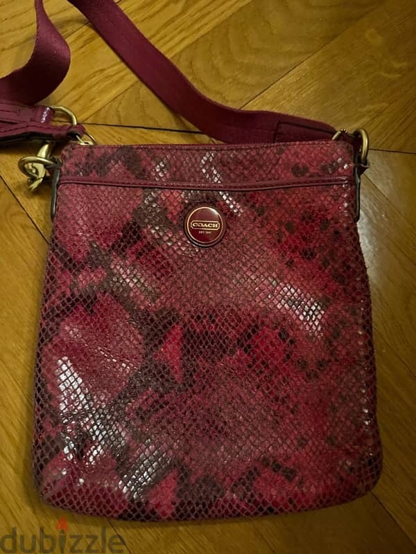 Coach Burgundy Crossbody 1