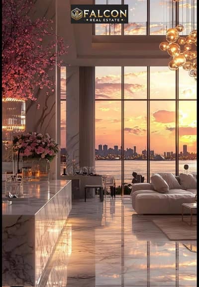 Luxury villa, first row on the Nile, at the lowest price in its category for sale on the Nile in Jirian, New Sheikh Zayed ,40 min from Zamalek