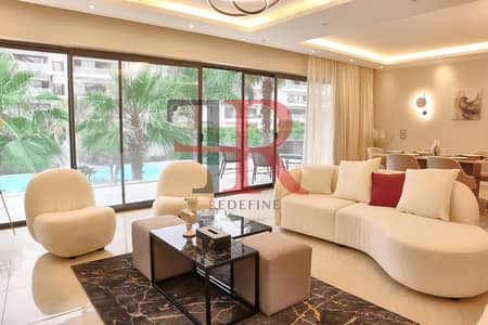 luxurious apartment  for rent view  lake   in Lakeview residence compound  new cairo