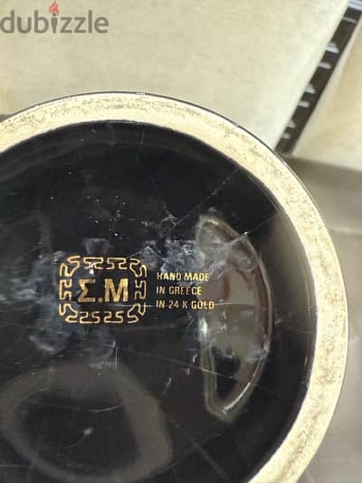 Vase gold plated 24k