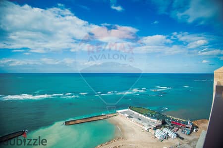 شقة بنتهاوس للبيع 440 م العصافرة (على البحر مباشرة - عمارة براند)