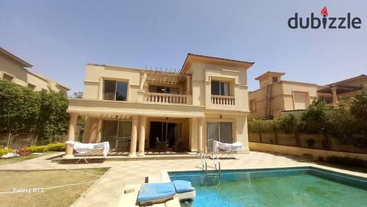 For rent in a hotel villa with a private pool in The Villa Compound - Fifth Settlement