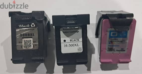 خراطيش حبر للملء ٢ اسود و ١ ملون 300xl
