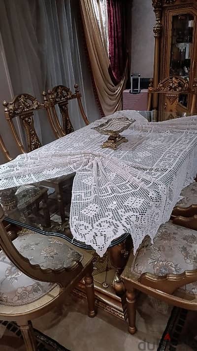 مفرش سفرة كروشيه