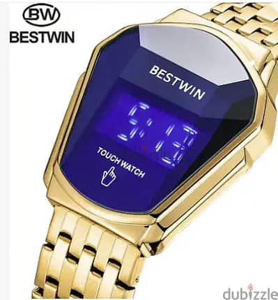 ساعة ماركة Bestwin الأصلى الثقيلة تاتش شيك ممتازة جدا لون دهبى