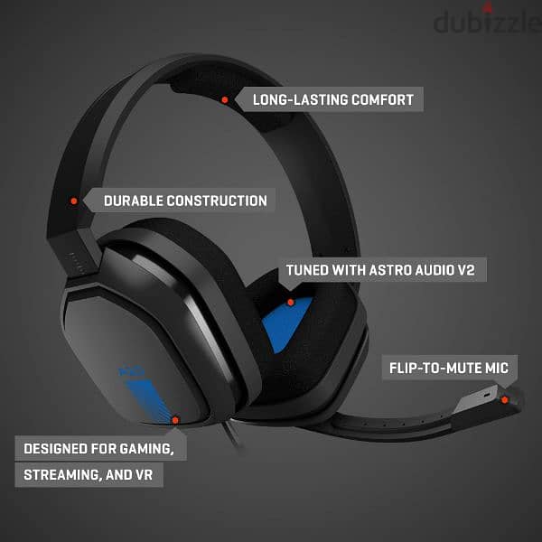Logitech Astro A10 Gaming Headset Gen1 (PC/PS4/PS5/xbox) | Blue 2