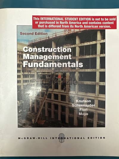 Construction Management Fundamentals ,second edition