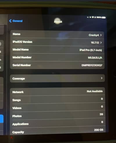 IPad Pro 2017 256G 9 inch SIM card