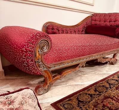 كنبة صالون شازلونج خشب ارو من محلات verinno للأثاث 2.10 في 90 cm