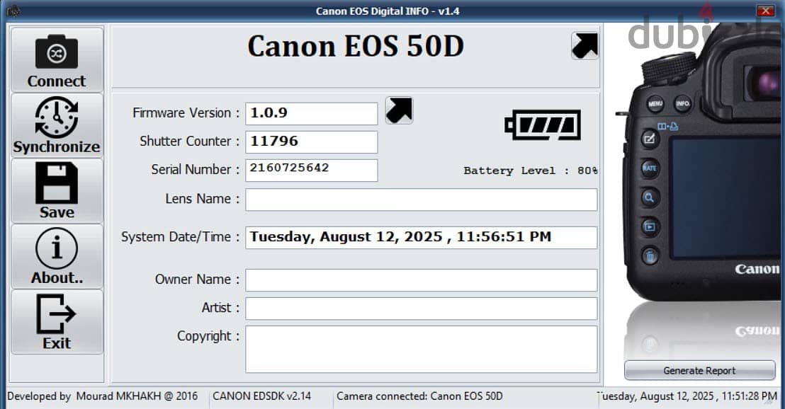 Digital Camera Canon EOS 50D Batteries&Remote 16