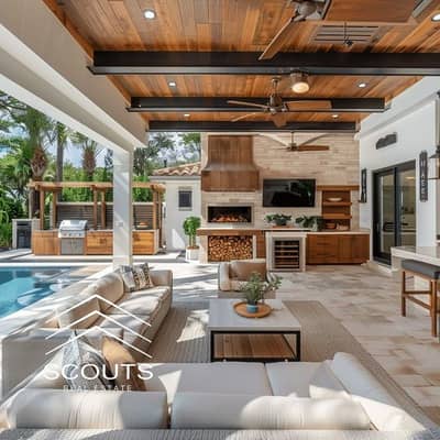 Villa for sale, 239 m, with a garden and an open view of the landscape, in Sarai Compound, Fifth Settlement, minutes from Madinaty and the Administrat