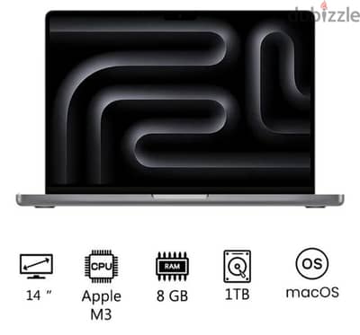 Macbook pro m3 1Tb 14.2 inch New
