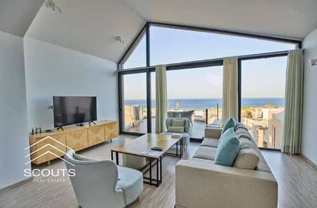 roof chalet sea view  for sale in the Red Sea, El Gouna, Swan Lake El Gouna, Hassan Allam,Soma Bay fully finished