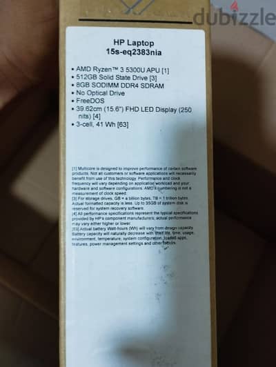 لابتوب hp  15.6 بروسيسور Ryzen3 5300