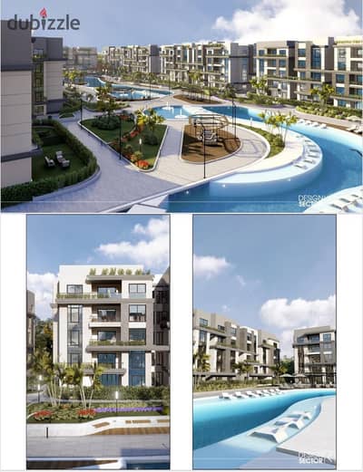 Apartment for sale, finished with ACs, kitchen, and bathroom accessories, directly in front of Madinaty, installments over 7 years.