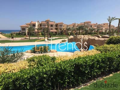 Fully Finished Chalet Ground Floor with Private Garden 100 SQM Fourth Row in La Vista 3 - Ain Sokhna with Wide Sea view