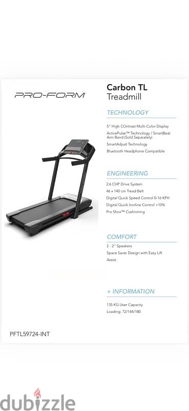 proform treadmill 4