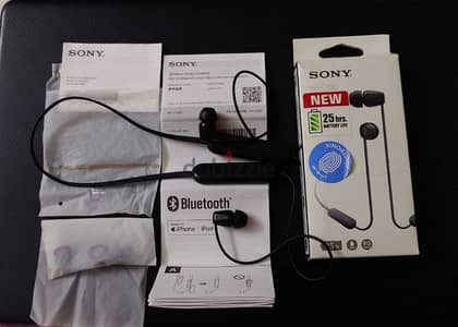 سماعة سوني WI-C100وايرليس أصلية بعلبتها وحاجتها كاملة Sony WI-C100