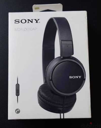 سماعة سوني جديدة أصلية بالعلبة  Sony Wired Headphones MDR-ZX110AP