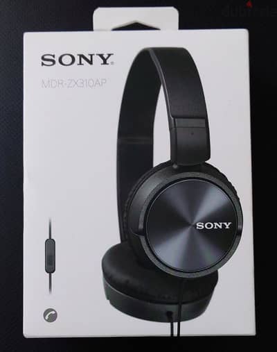 سماعة سوني جديدة أصلية بالعلبة Sony Wired Headphones MDR-ZX310AP