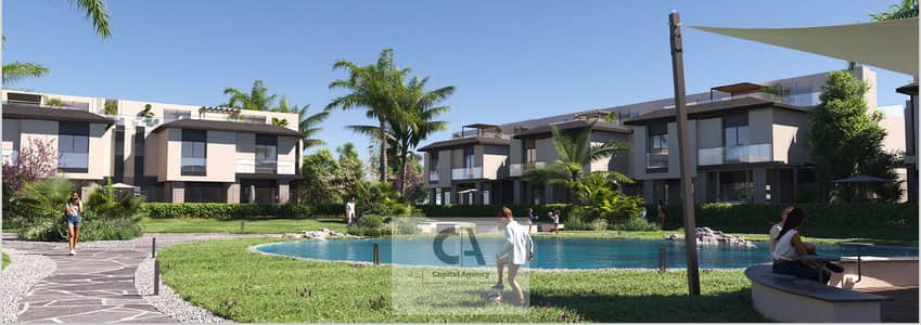 Apartment for sale in Telal East with a 5% down payment and installments over 10 years, fully finished with AC in the Fifth Settlement