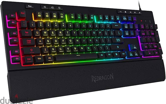 Redragon, K512 Shiva RGB Backlit Membrane Gaming Keyboard with Multime ...