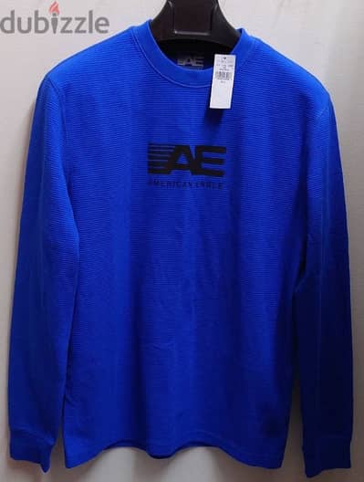 سويتر أميريكان إيجل جديد بالتيكيت  American Eagle Blue Sweater Size: S