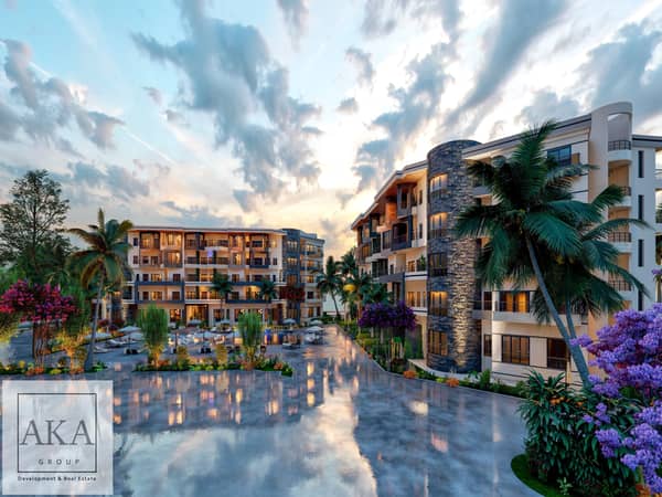 Luxury 51m² studio in Alhambra WaterFalls Compound by Aka Group, opposite Carrefour and steps from El Mamsha in Hurghada – Red Sea