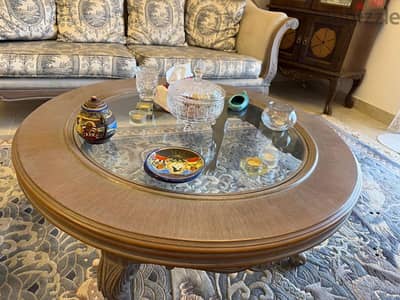 اثاث عدد2اوضه كاملين خشب زان احمرطبيعي استعمال خفيف جدا
