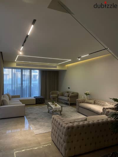 For rent: Modern furnished townhouse villa in Goulz, next to New Giza and Palm Hills, on the Cairo-Alexandria Desert Road and the Oasis Road, minutes