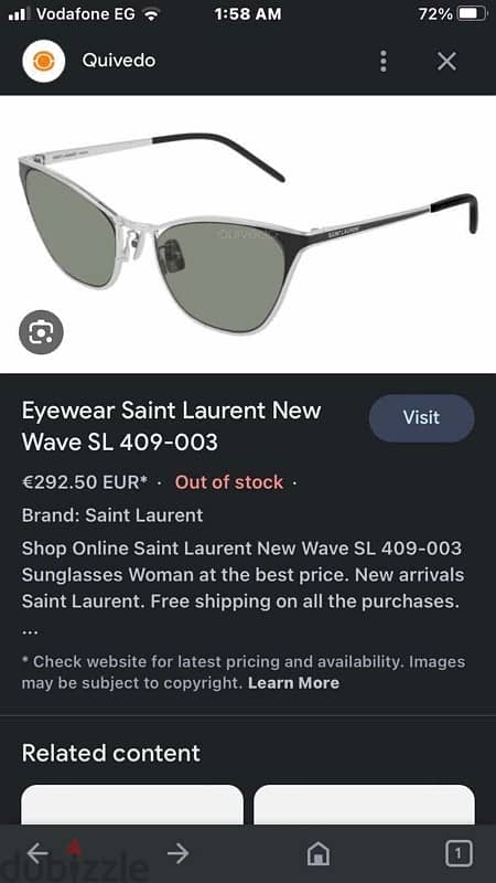 Original Saint Laurent sunglasses 2
