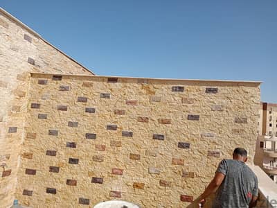 توريد وتركيب حجر وش جبل رخامى ورملى