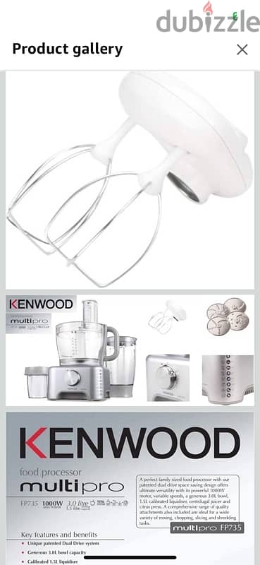 Kenwood ,FP735, Multi Pro 36 function 8