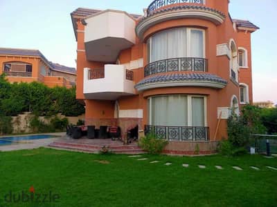 A luxurious standalone villa for rent in Dyar El Mokhabarat Compound, Fifth Settlement.
