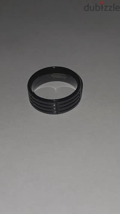 tungsten carbide ring black 8mm men's wear original