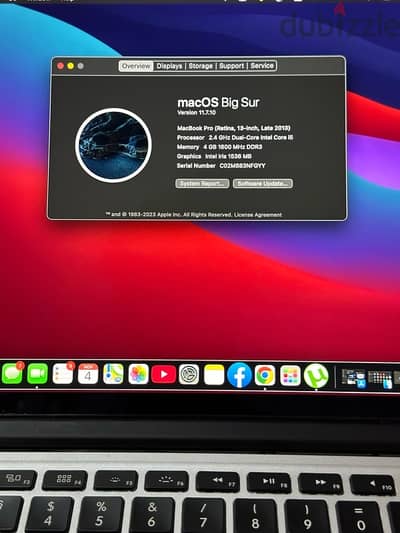 Apple MacBook Pro, storage 128. Ram 4gb ماك بوك برو