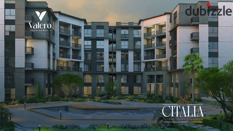 شقة 125م بجاردن خاصة 46م في كمبوند CITALIA بالعبور الجديدة – تقسيط حتى 7 سنوات