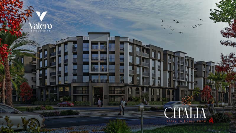 شقة 125م بجاردن خاصة 46م في كمبوند CITALIA بالعبور الجديدة – تقسيط حتى 7 سنوات
