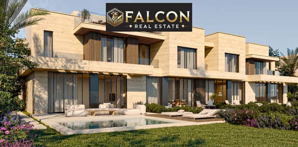 villa with 10-year installments (5 bedrooms + swimming pool) with a down payment of 1,000,000, located next to Hyde Park and Madinaty