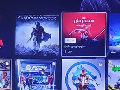 أكونت أمريكى فول عليه ٣ ألعاب سبايدرمان نسخة الps5 و لعبة رعب .